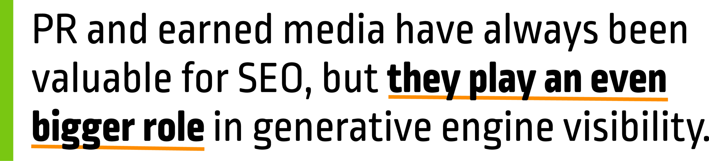 Minimal graphic with a large green vertical bar on the left and black background space suggesting a layout divider or design element