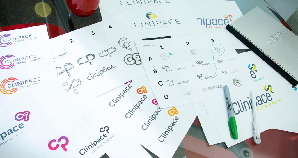 Clinipace logo sketches